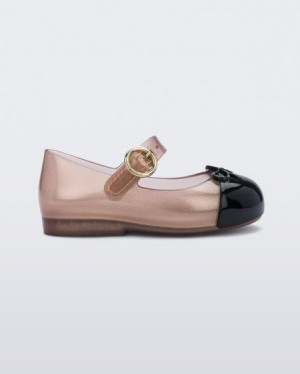 Flats Mini Melissa Sweet Love Cap Biqueira Bebé Clear Rose/Black Portugal | WUYH20465