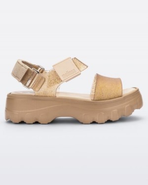 Sandálias Melissa Kick Off Sandal Beige/Gold Portugal | JEFL90342