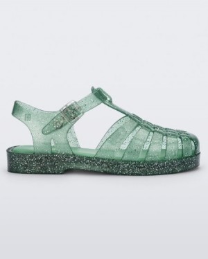 Sandálias Mini Melissa Possession Criança Green/Glitter/Silver Portugal | FXTI80695