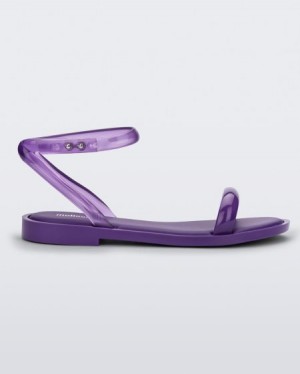 Sandálias Melissa Wave Sandal Roxo Portugal | DQUC09645