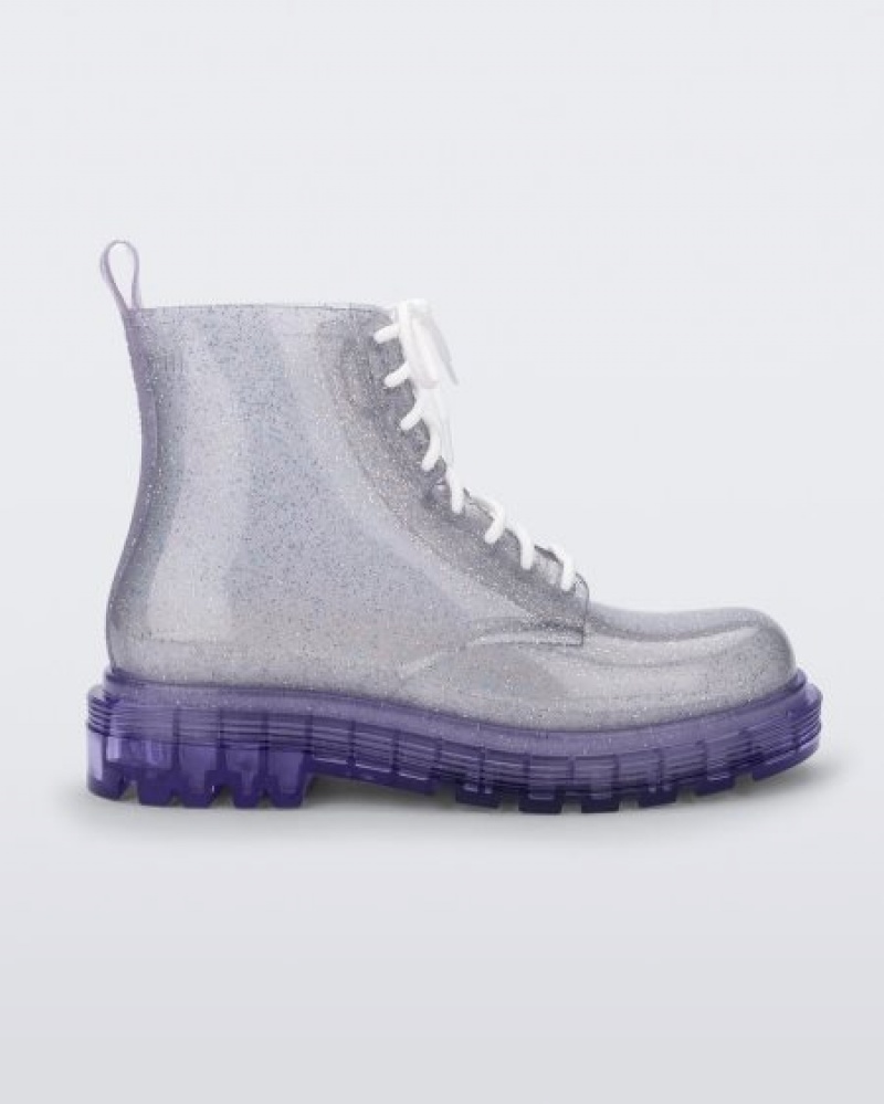 Botas Melissa Coturno Lilac/Silver Glitter Portugal | XQHT76258