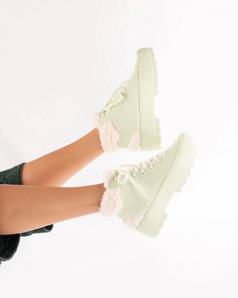 Botas Melissa Fluffy Sneaker Verdes Portugal | JBRQ07361