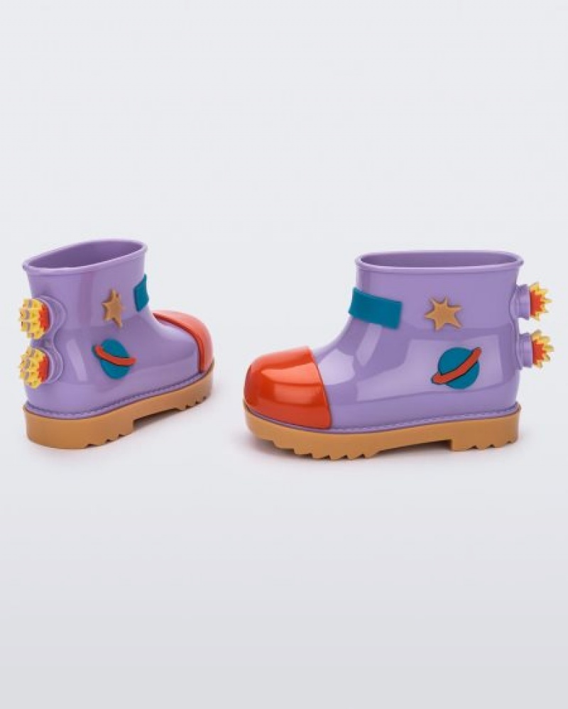 Botas Mini Melissa Rain Boot Bebé Carmel/Lilac/Red Portugal | TQIJ98326