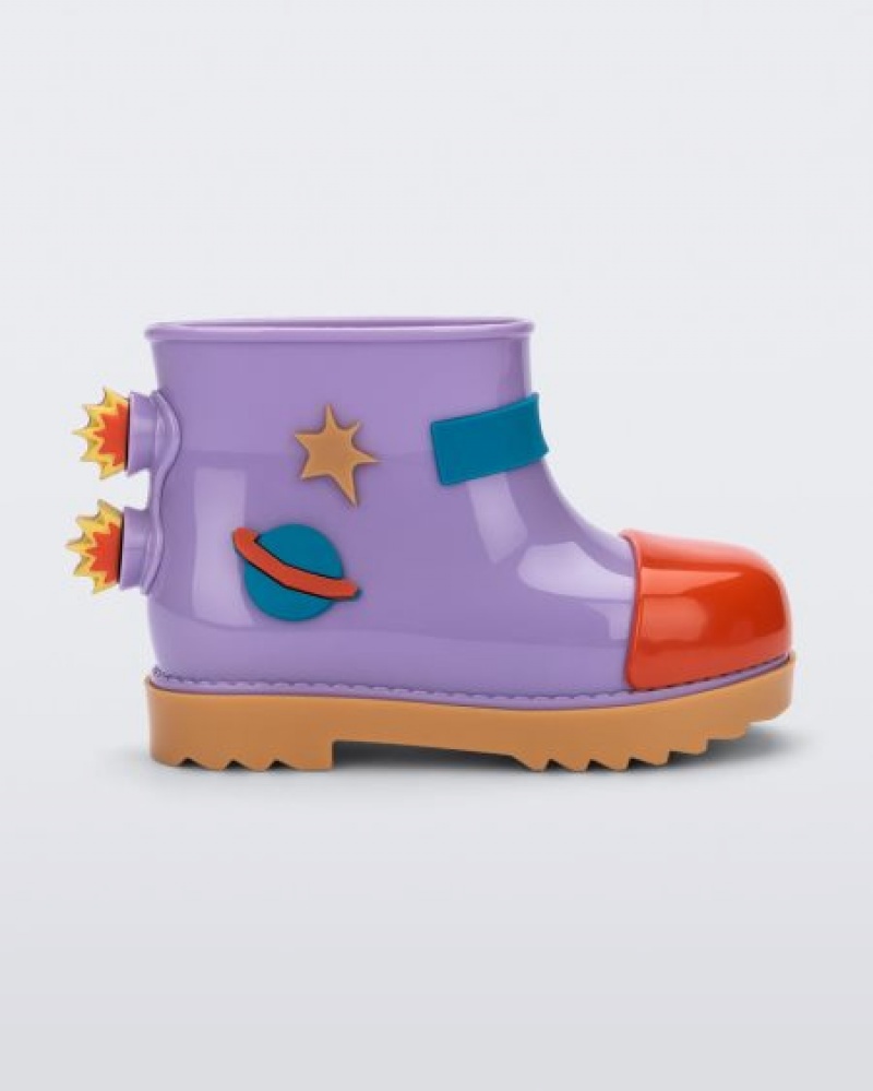 Botas Mini Melissa Rain Boot Bebé Carmel/Lilac/Red Portugal | TQIJ98326