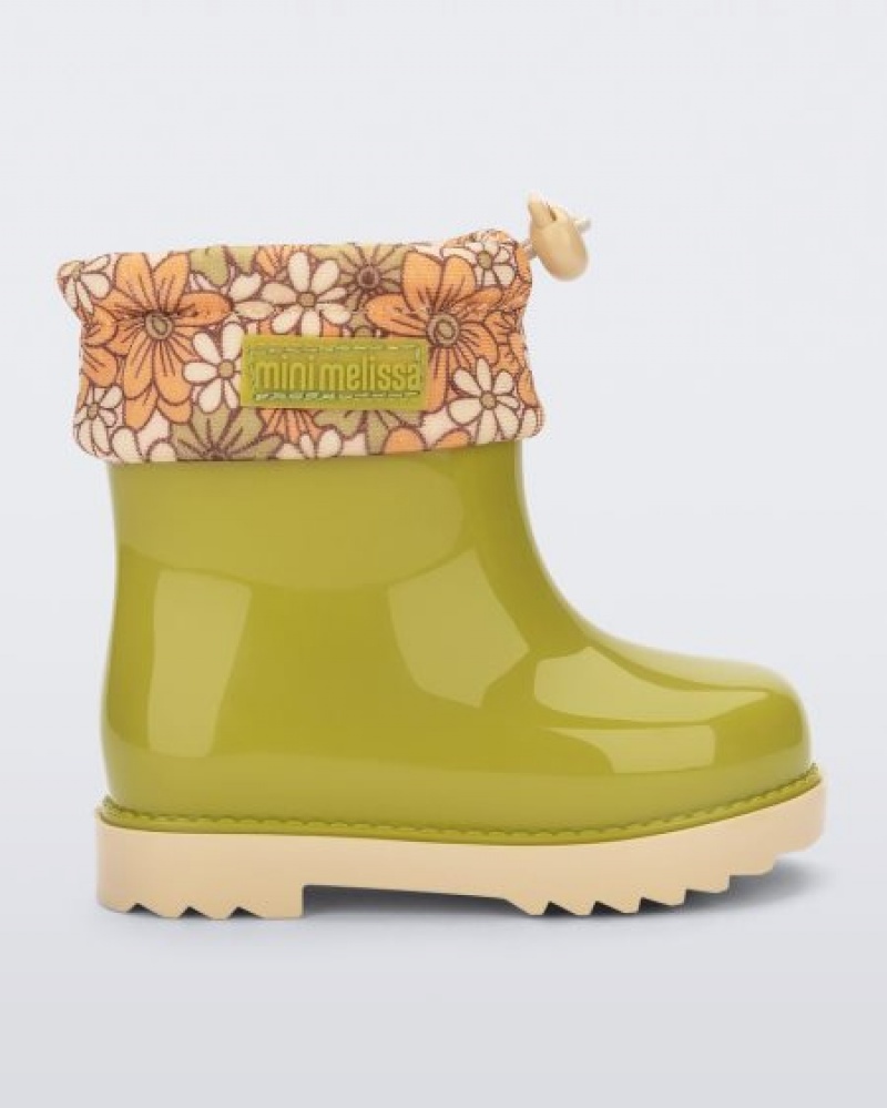 Botas Mini Melissa Rain Boot Bebé Green/Yellow Portugal | FHCW95672