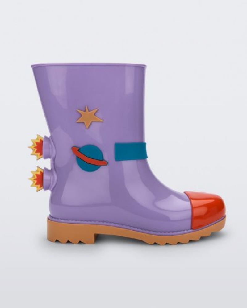 Botas Mini Melissa Rain Boot Criança Carmel/Lilac/Red Portugal | ZPWC08916