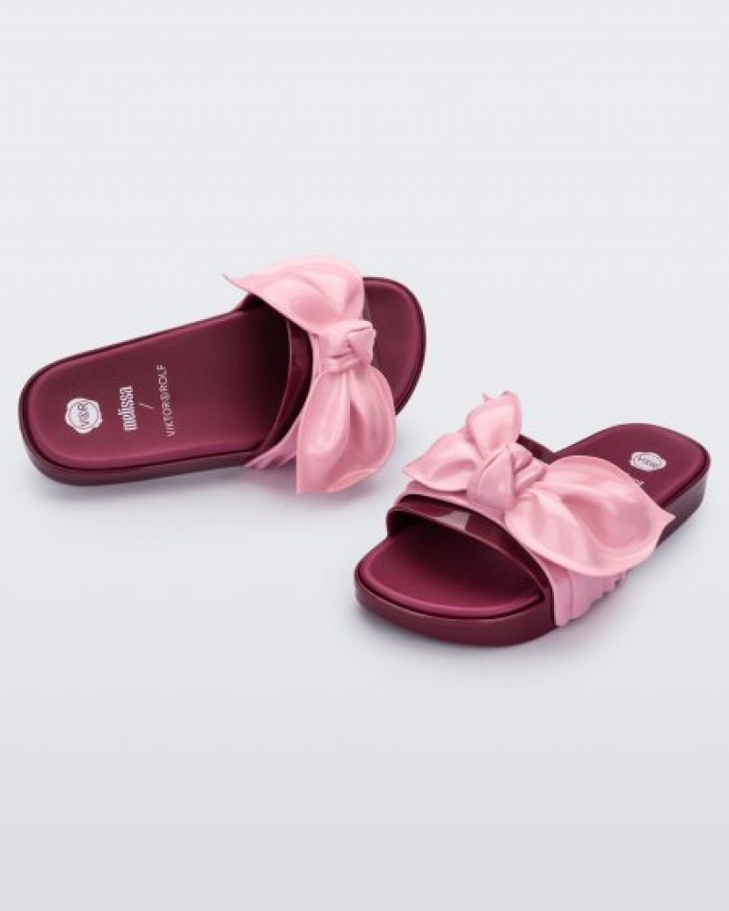 Chinelos Melissa Tie Beach Red/Pink Portugal | BAJH54029