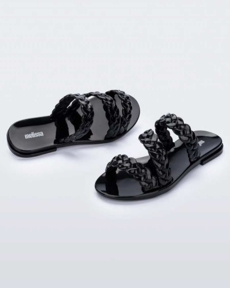 Chinelos Melissa Wrap Black/Black Portugal | OGAS32705