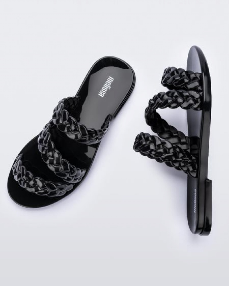 Chinelos Melissa Wrap Black/Black Portugal | OGAS32705