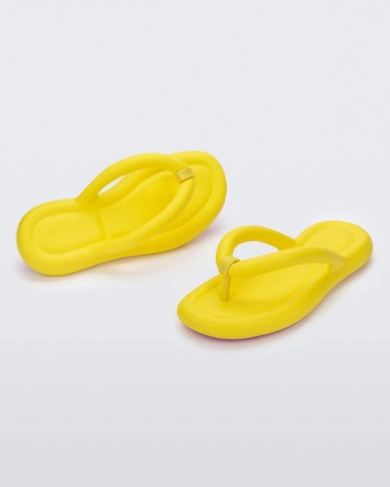 Chinelos de Dedo Melissa Free Flip Flop Pink/Yellow Portugal | DFLT51984