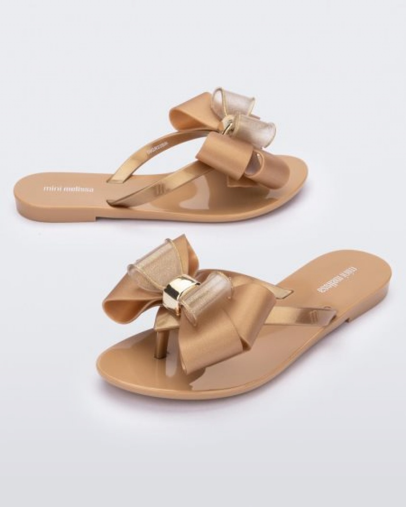 Chinelos de Dedo Mini Melissa Harmonic Sweet Criança Bege Portugal | VJAH18095