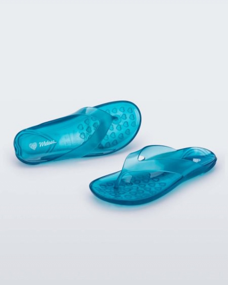 Chinelos de Dedo Melissa Real Jelly Flip Flop Azuis Portugal | BKHC72034