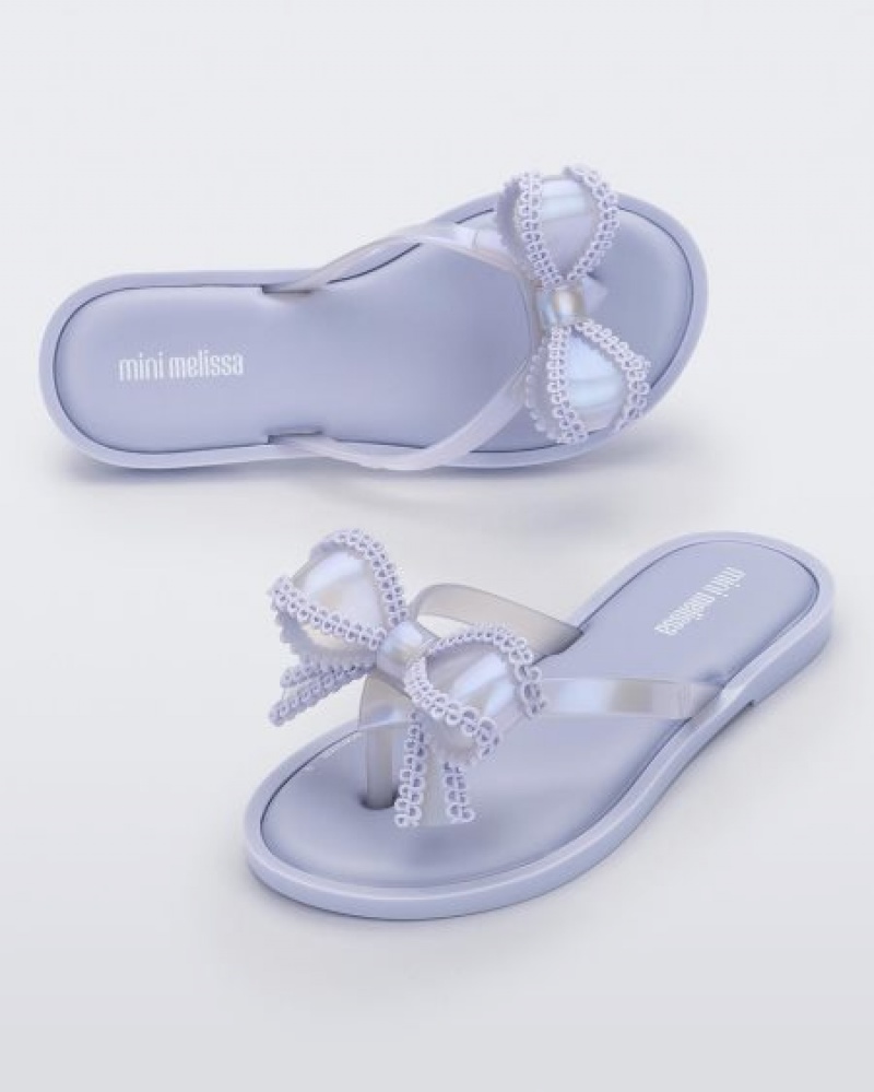 Chinelos de Dedo Mini Melissa Slim Criança Lilac Portugal | QYRU90458