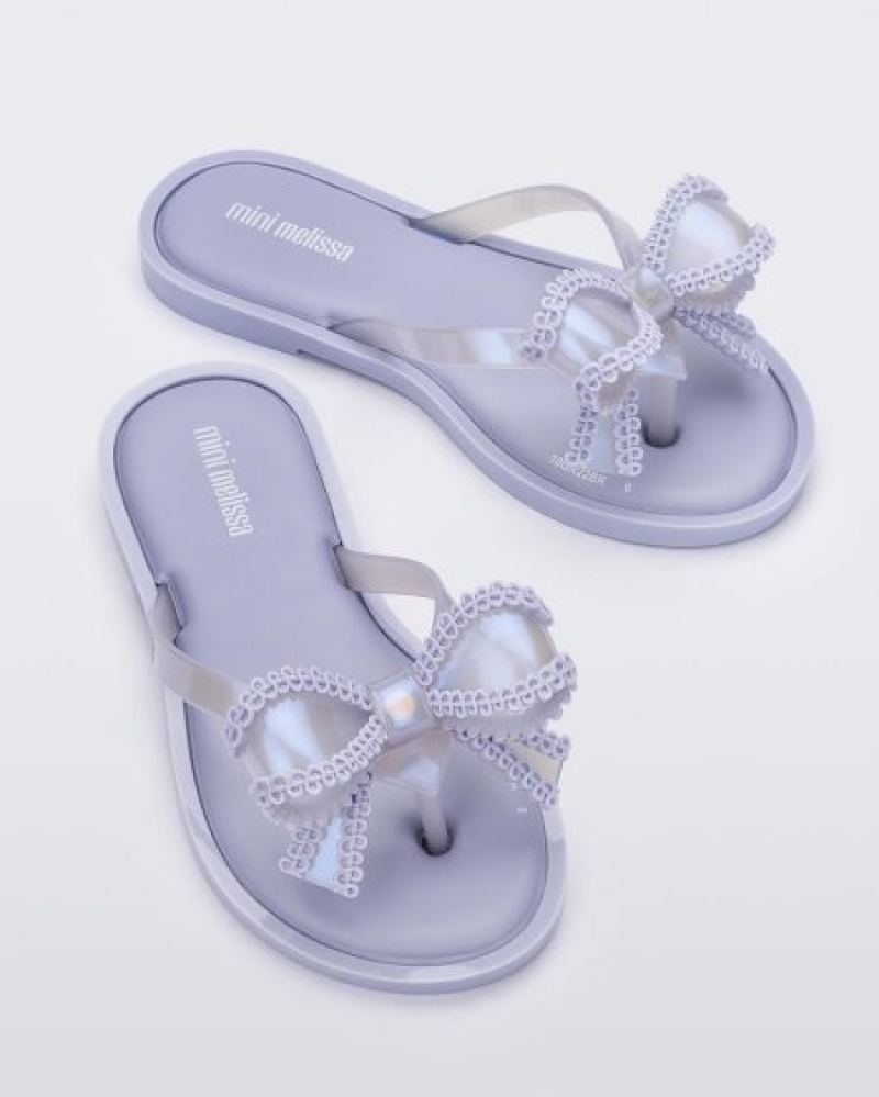 Chinelos de Dedo Mini Melissa Slim Criança Lilac Portugal | QYRU90458