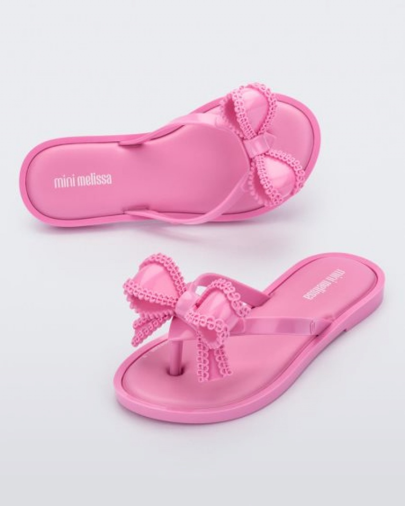 Chinelos de Dedo Mini Melissa Slim Criança Rosa Portugal | IMLZ80267