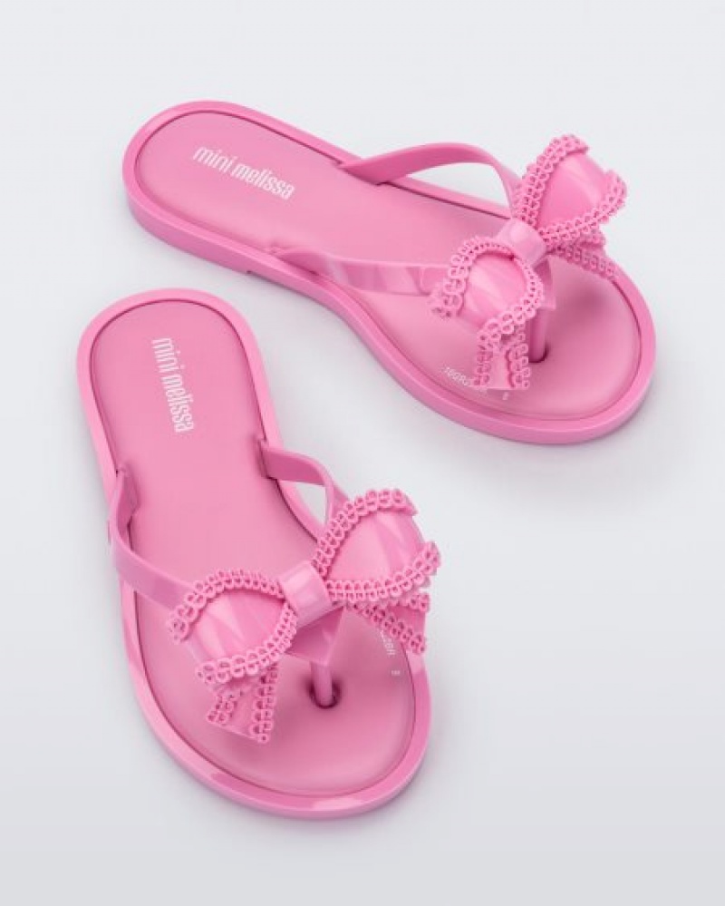 Chinelos de Dedo Mini Melissa Slim Criança Rosa Portugal | IMLZ80267