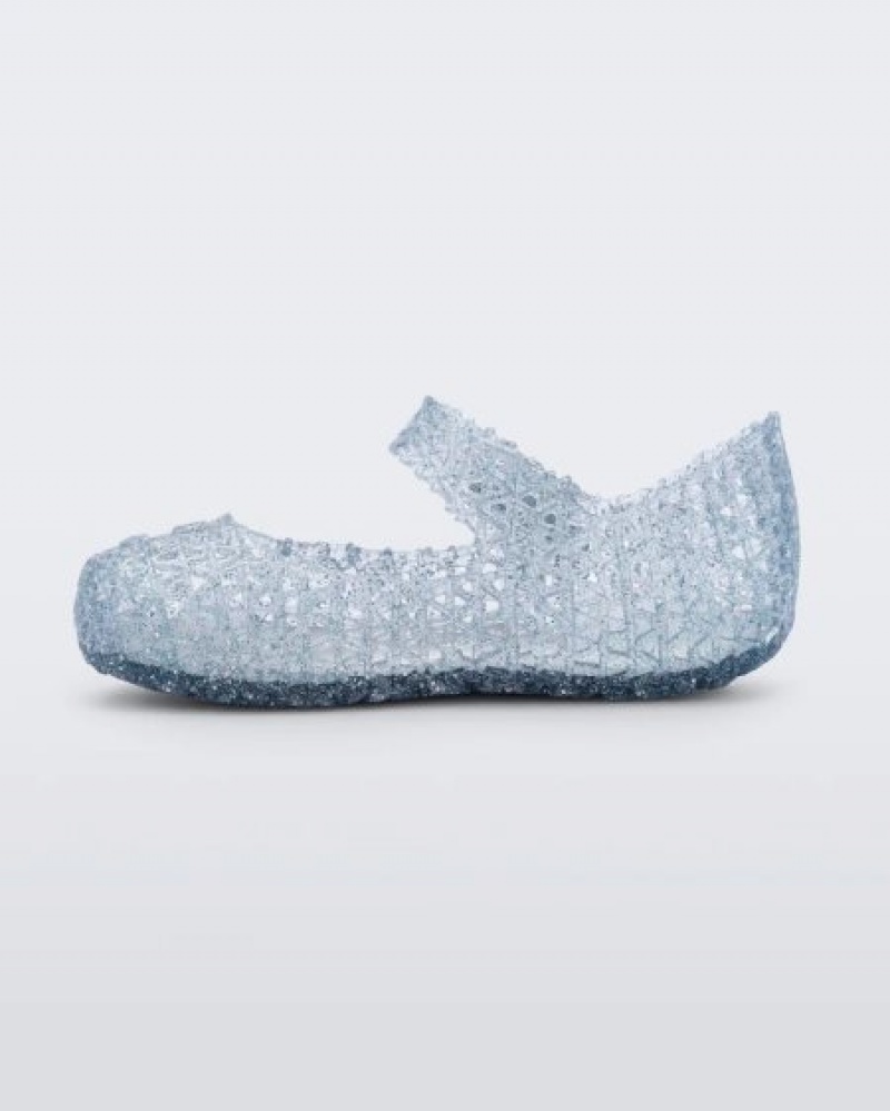 Flats Mini Melissa Campana Bebé Glitter Clear Portugal | MCUD57129