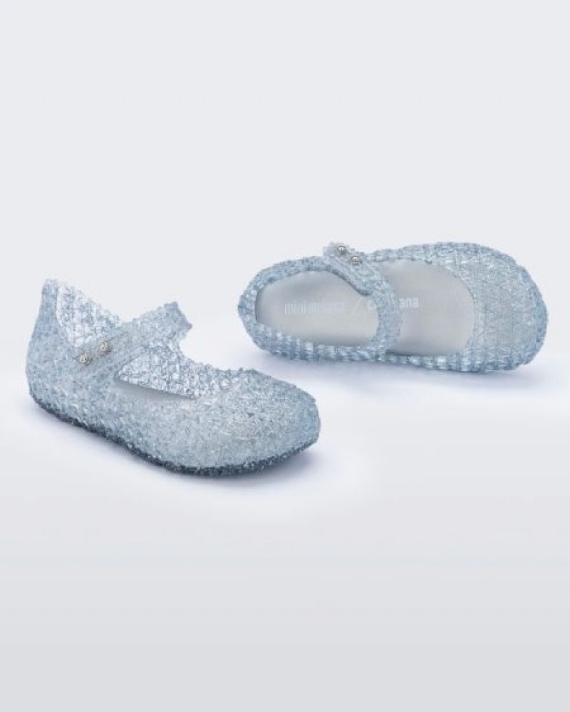 Flats Mini Melissa Campana Bebé Glitter Clear Portugal | MCUD57129