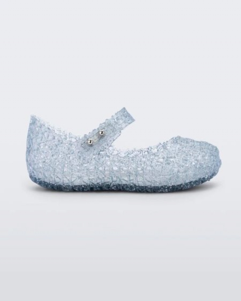 Flats Mini Melissa Campana Bebé Glitter Clear Portugal | MCUD57129