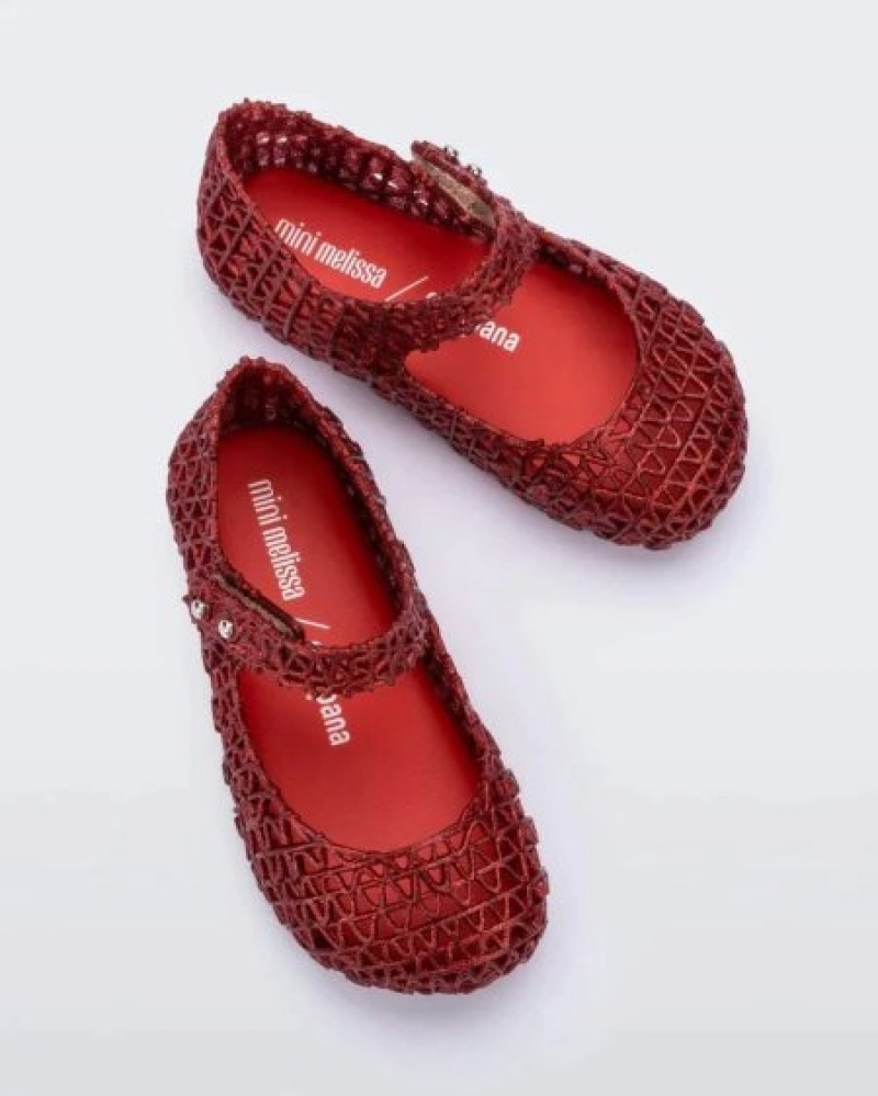 Flats Mini Melissa Campana Bebé Vermelhas Portugal | KQGX03985