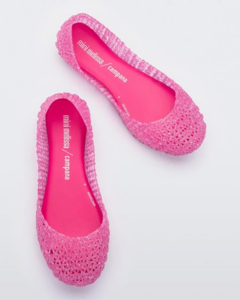 Flats Mini Melissa Campana Criança Rosa Portugal | GXWS81396