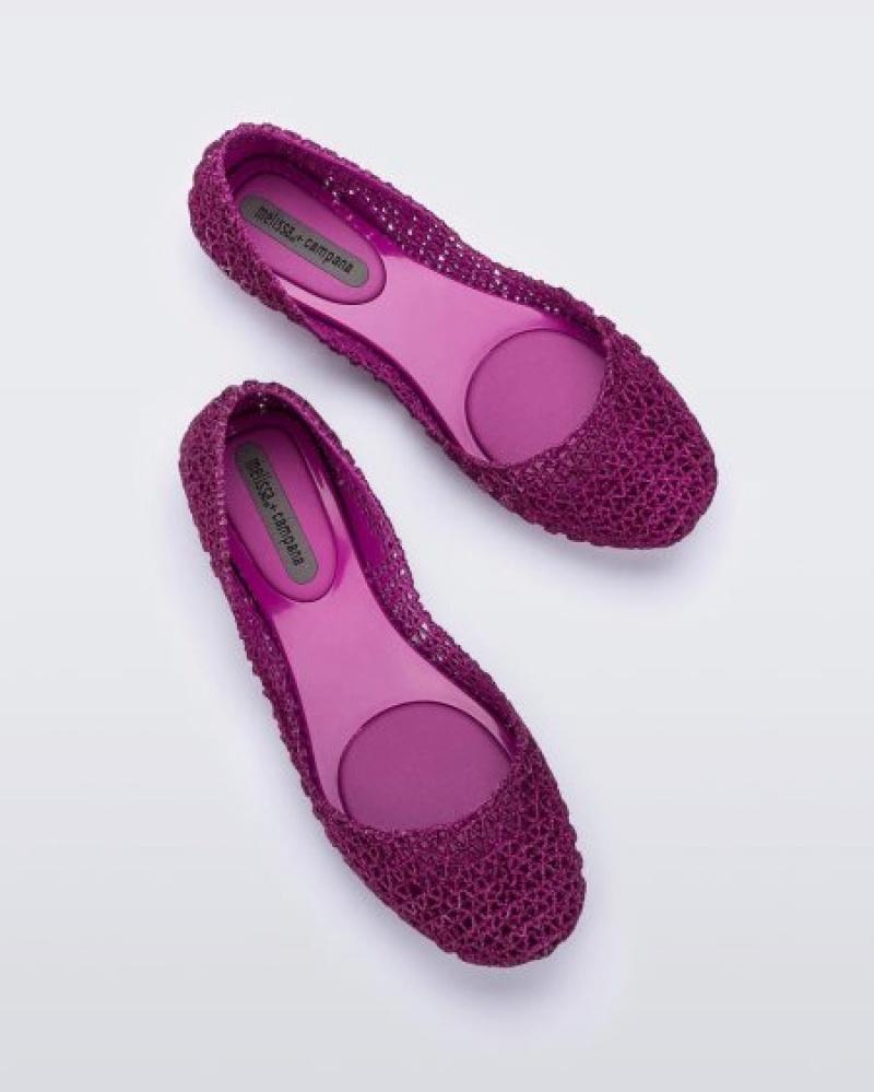 Flats Melissa Campana Roxo Portugal | ZQML79214