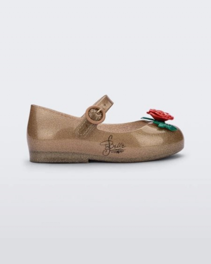 Flats Mini Melissa Sweet Love Princess Bebé Gold/Red Portugal | ASEY83214