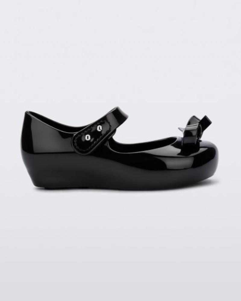 Flats Mini Melissa Ultragirl Bow Bebé Pretas Portugal | VAIG94310