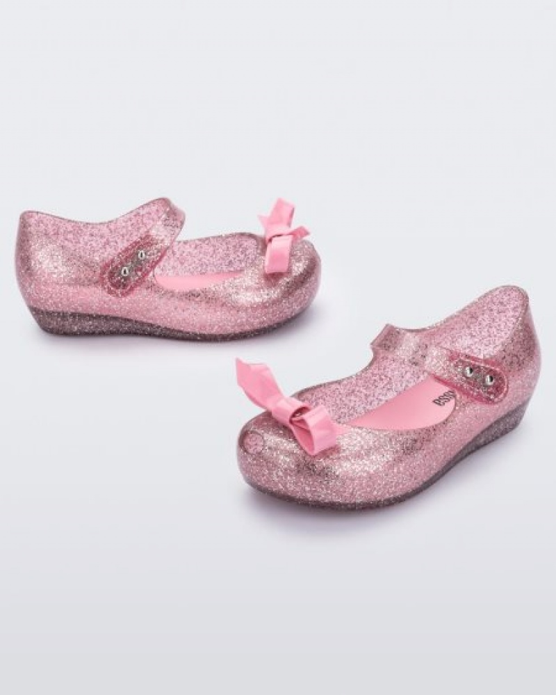 Flats Mini Melissa Ultragirl Bow Bebé Rosa Portugal | XFQB52138