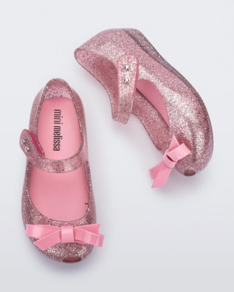 Flats Mini Melissa Ultragirl Bow Bebé Rosa Portugal | XFQB52138