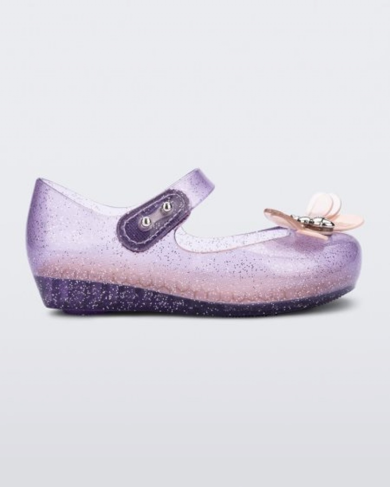 Flats Mini Melissa Ultragirl Bugs Bebé Lilac Glitter/Pink Portugal | VZUS56831