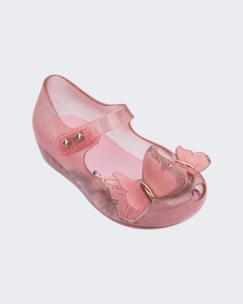 Flats Mini Melissa Ultragirl Butterfly Bebé Rosa Portugal | KVCO47903