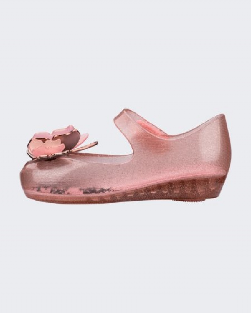 Flats Mini Melissa Ultragirl Butterfly Bebé Rosa Portugal | KVCO47903