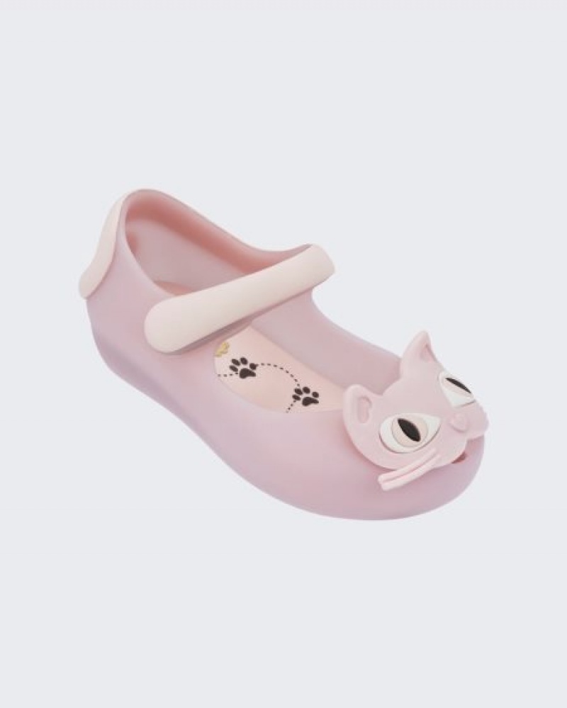 Flats Mini Melissa Ultragirl Cat Bebé Luz Rosa Portugal | VMCK53240