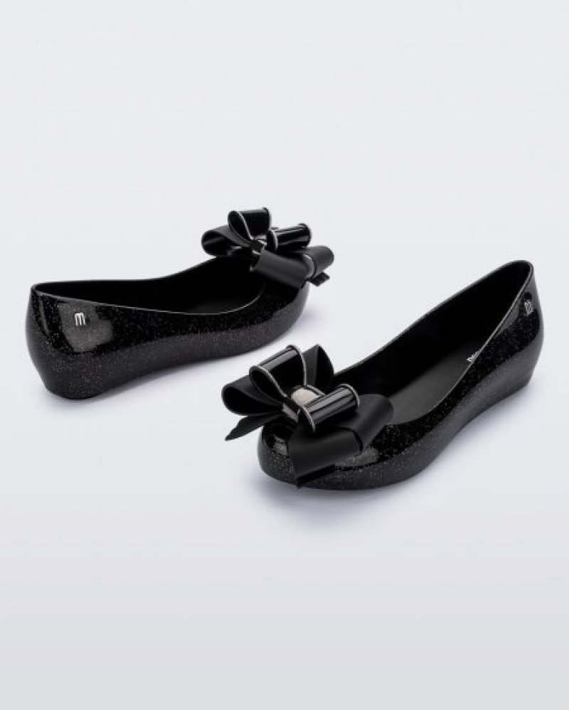 Flats Melissa Ultragirl Sweet Black/Glitter Portugal | EOPU21549