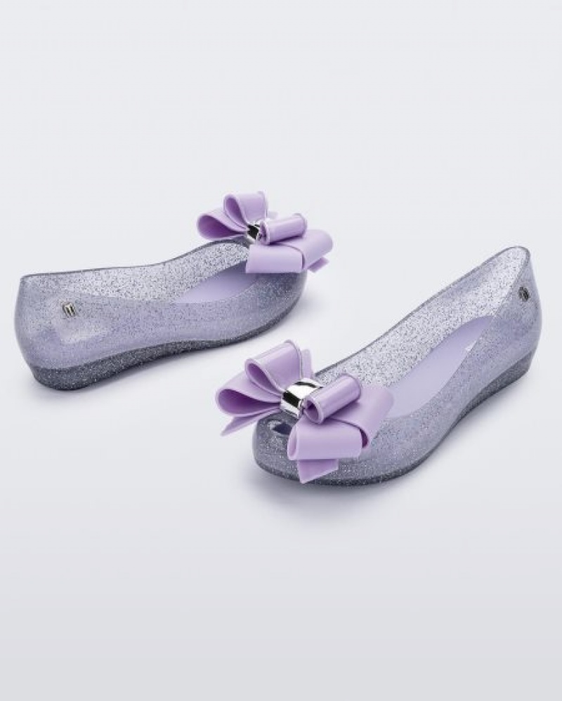 Flats Melissa Ultragirl Sweet Clear Glitter/Lilac Portugal | CVLX72645