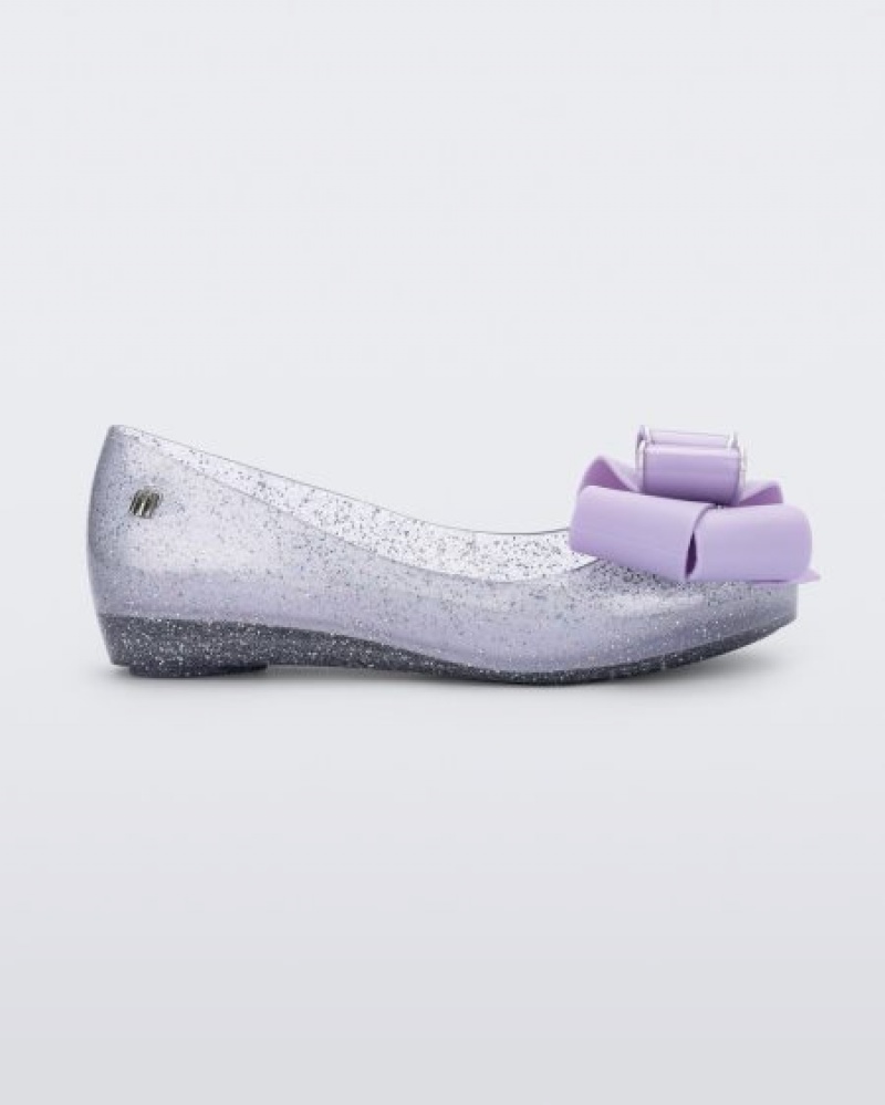 Flats Mini Melissa Ultragirl Sweet Criança Clear Glitter/Lilac Portugal | LVDW29430