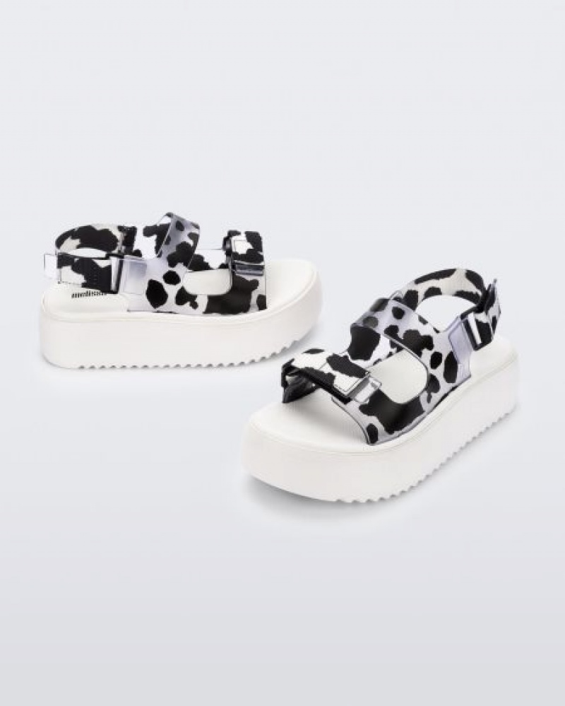 Platforms Melissa Brave Papete Plataforma White/Glass/Black Portugal | XHLK17603