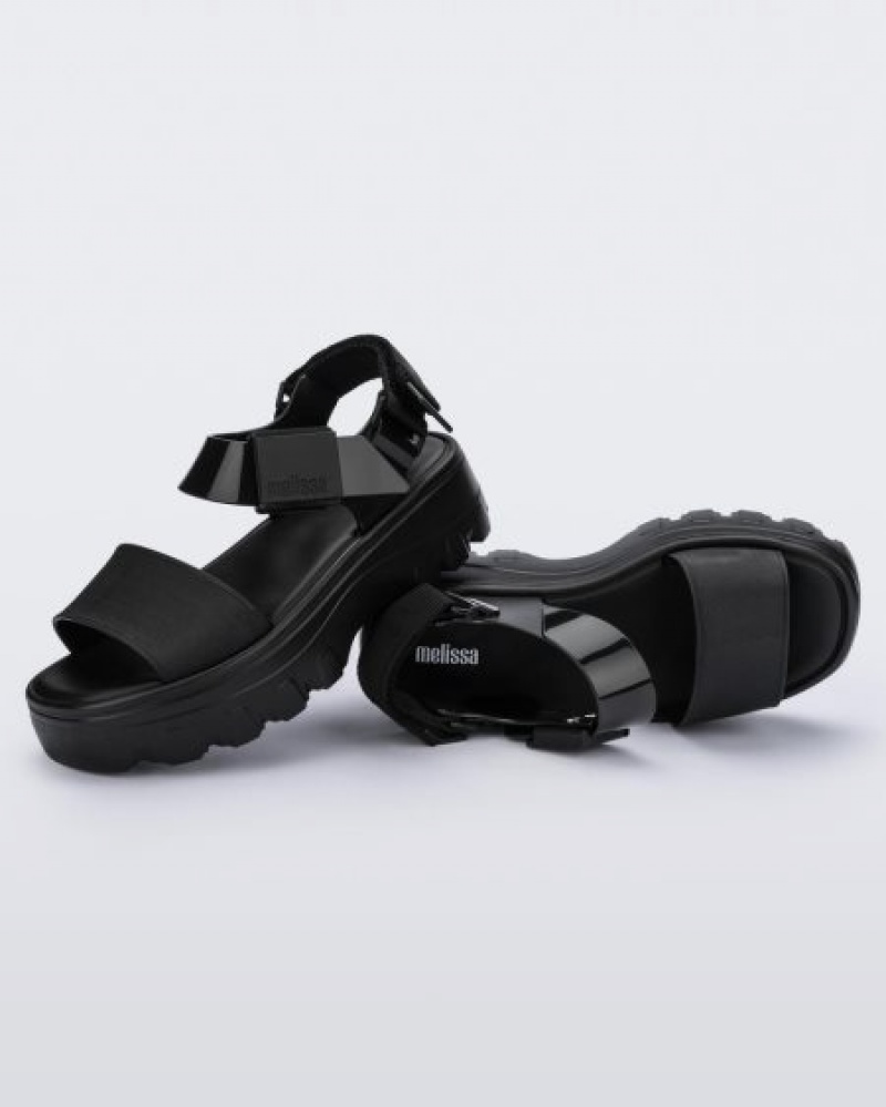 Platforms Melissa Kick Off Sandal Black/Black Portugal | YNXI21063