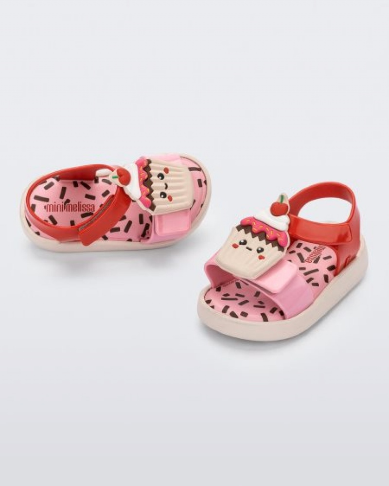 Sandálias Mini Melissa Jump Candy Bebé Pink/Red/Yellow Portugal | NGVM81247