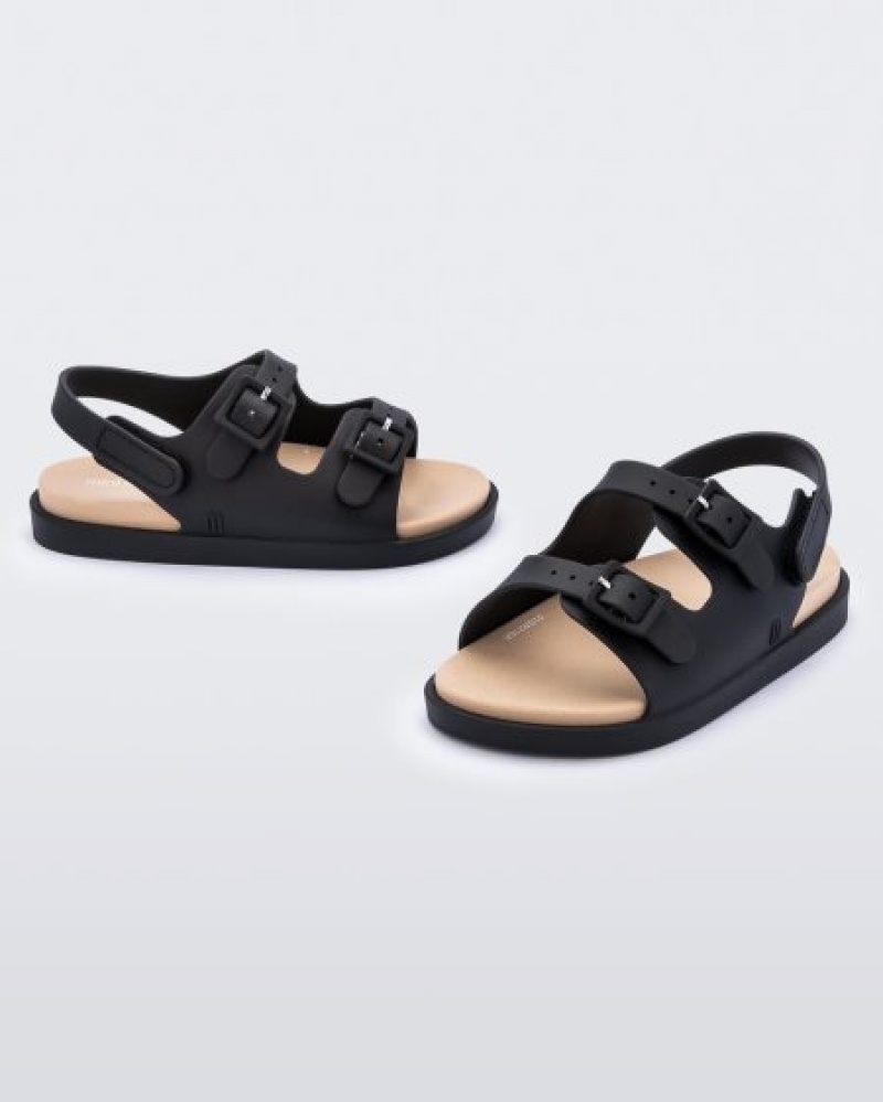 Sandálias Mini Melissa Largos Sandal Bebé Black/Beige Portugal | JKNM82467