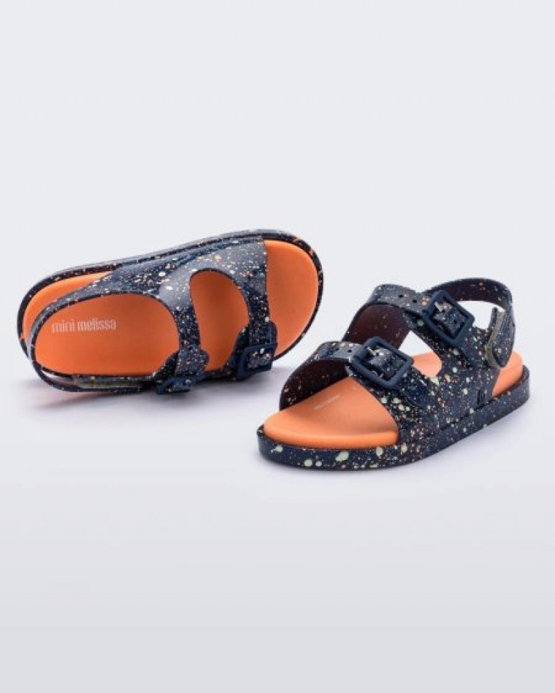 Sandálias Mini Melissa Largos Sandal Bebé Blue/Orange Portugal | NAMU13702