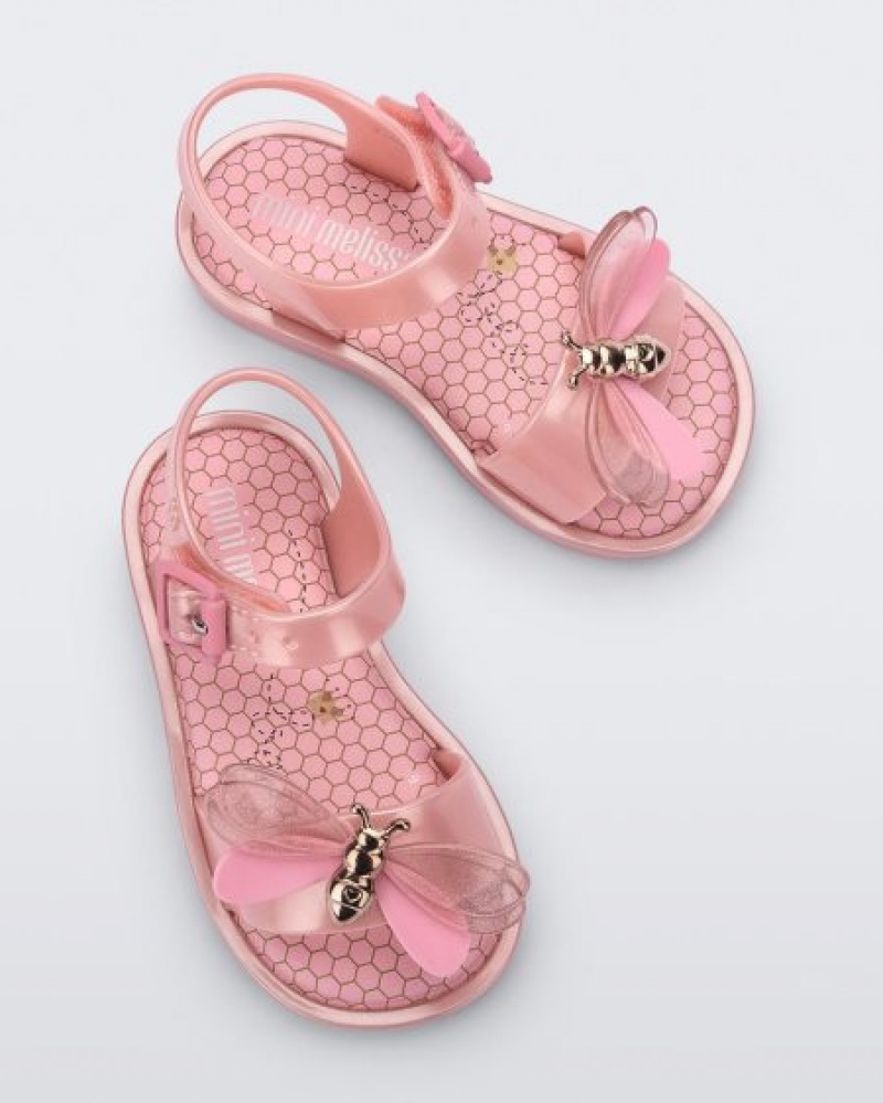 Sandálias Mini Melissa Mar Bugs Bebé Rosa Portugal | DZEO16790