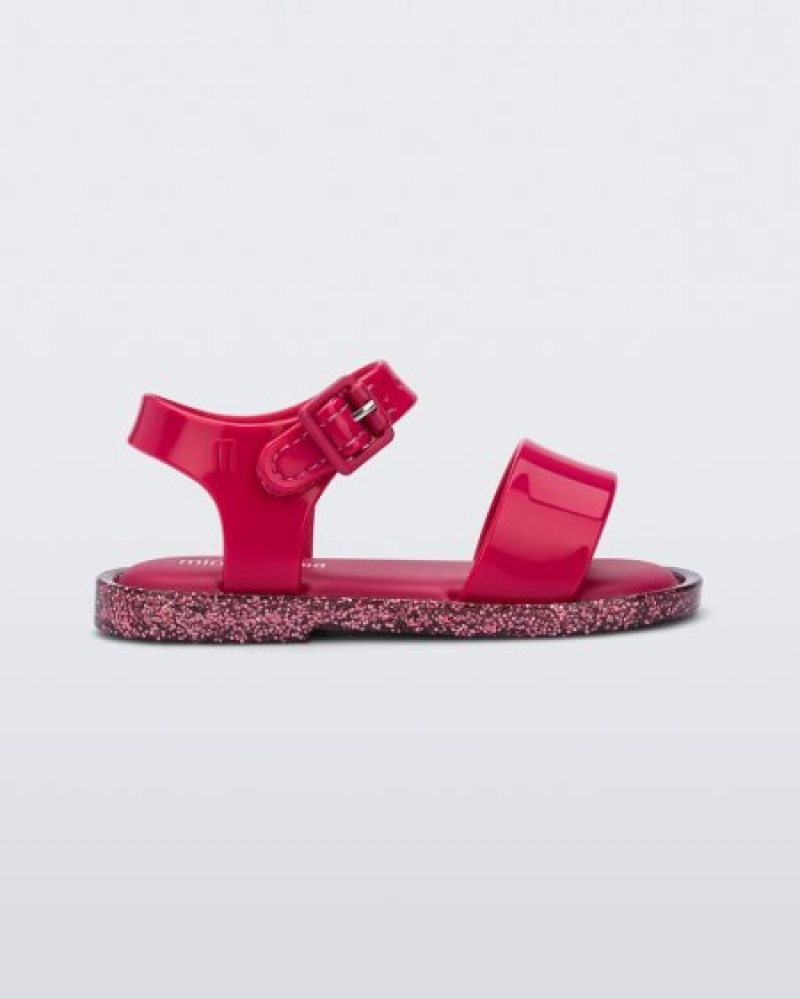 Sandálias Mini Melissa Mar Sandal Bebé Pink/Pink Glitter Portugal | WDQA82637