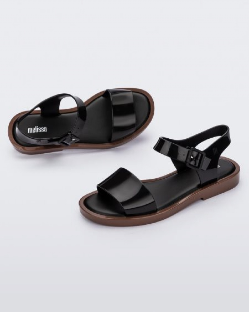 Sandálias Melissa Mar Sandal Black/Brown Portugal | DPYW03496