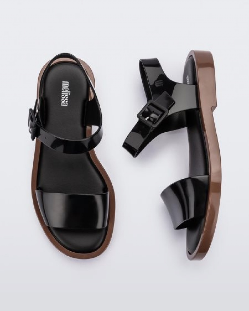 Sandálias Melissa Mar Sandal Black/Brown Portugal | DPYW03496