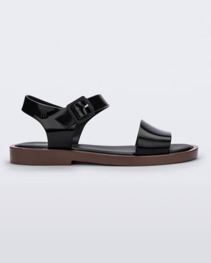 Sandálias Melissa Mar Sandal Black/Brown Portugal | DPYW03496