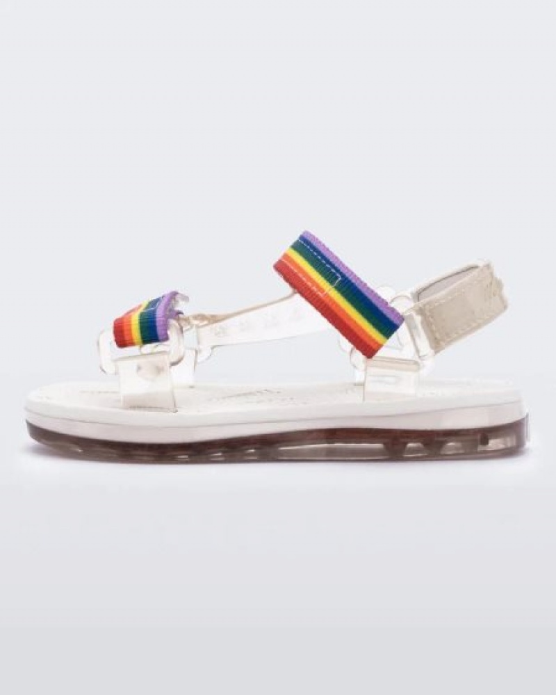 Sandálias Mini Melissa Papete Bebé Beige/Rainbow Portugal | MLOF03751