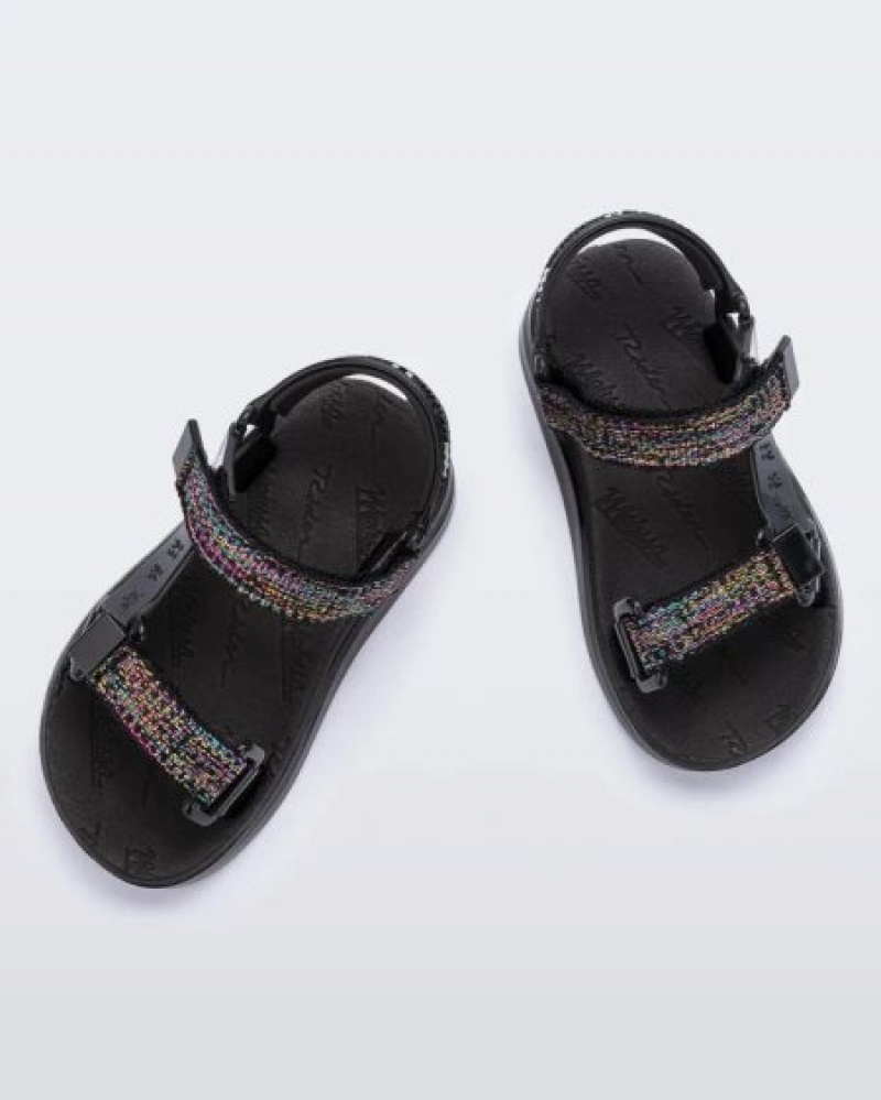 Sandálias Mini Melissa Papete Bebé Pretas Portugal | KJML18476