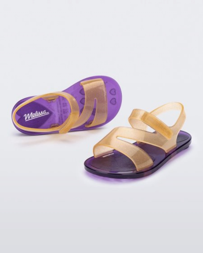 Sandálias Mini Melissa Paris Bebé Purple/Yellow Portugal | YQUM24386